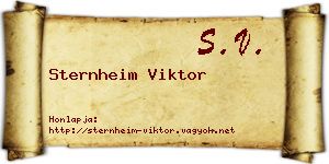 Sternheim Viktor névjegykártya